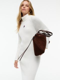 Tommy Jeans Badge Logo Midi Sweater Dress — Off White 2