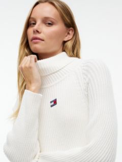 Tommy Jeans Badge Logo Midi Sweater Dress — Off White 3
