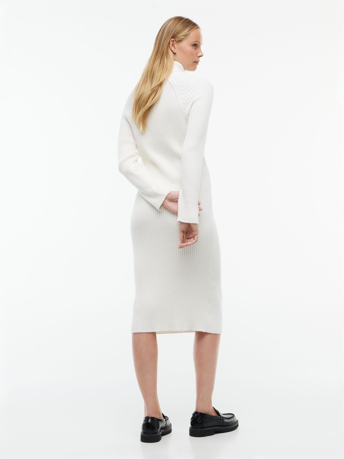 Tommy Jeans Badge Logo Midi Sweater Dress — Off White
