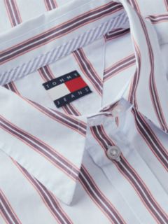Tommy Jeans Oversized Fit Poplin Shirt — Sheer Blue / Stripe 6