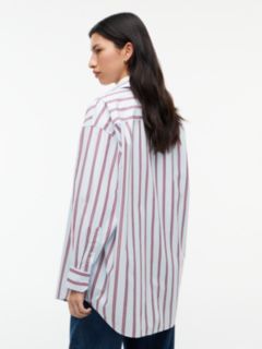 Tommy Jeans Oversized Fit Poplin Shirt — Sheer Blue / Stripe 4
