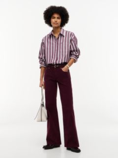 Tommy Jeans Oversized Fit Poplin Shirt — Calypso Berry / Stripe 2