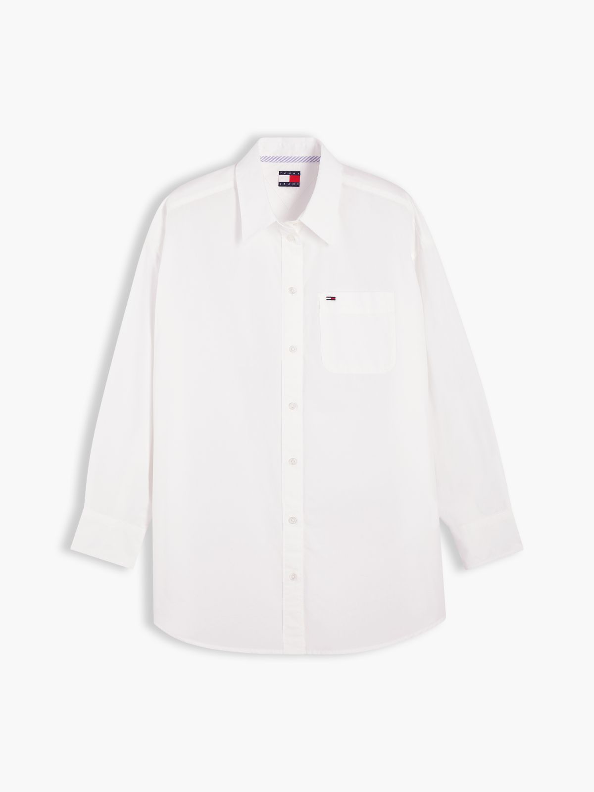Tommy Jeans Oversized Fit Poplin Shirt — Ecru