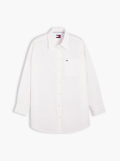Tommy Jeans Oversized Fit Poplin Shirt — Ecru 5