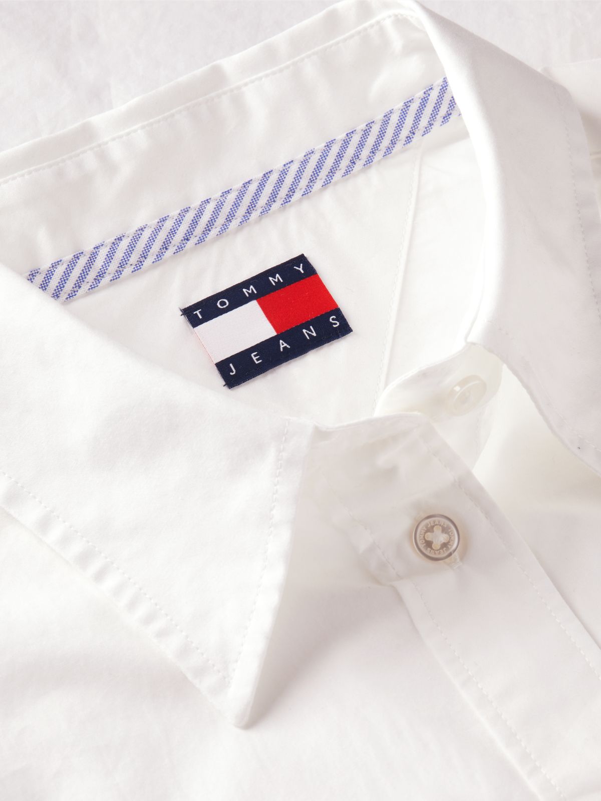 Tommy Jeans Oversized Fit Poplin Shirt — Ecru