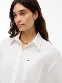 Tommy Jeans Oversized Fit Poplin Shirt — Ecru 3