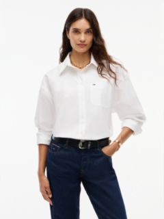 Tommy Jeans Oversized Fit Poplin Shirt — Ecru 1