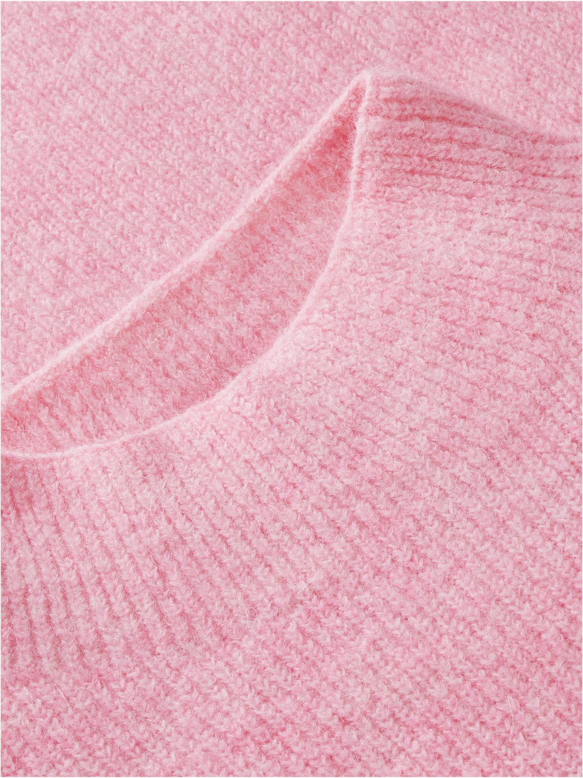 Tommy Jeans Badge Mockneck Sweater — Pink Sugar