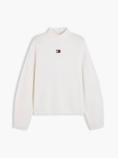 Tommy Jeans Badge Mockneck Sweater — Off White 5