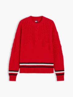 Tommy Jeans Oversized Wool Sweater — Lavish Red 5