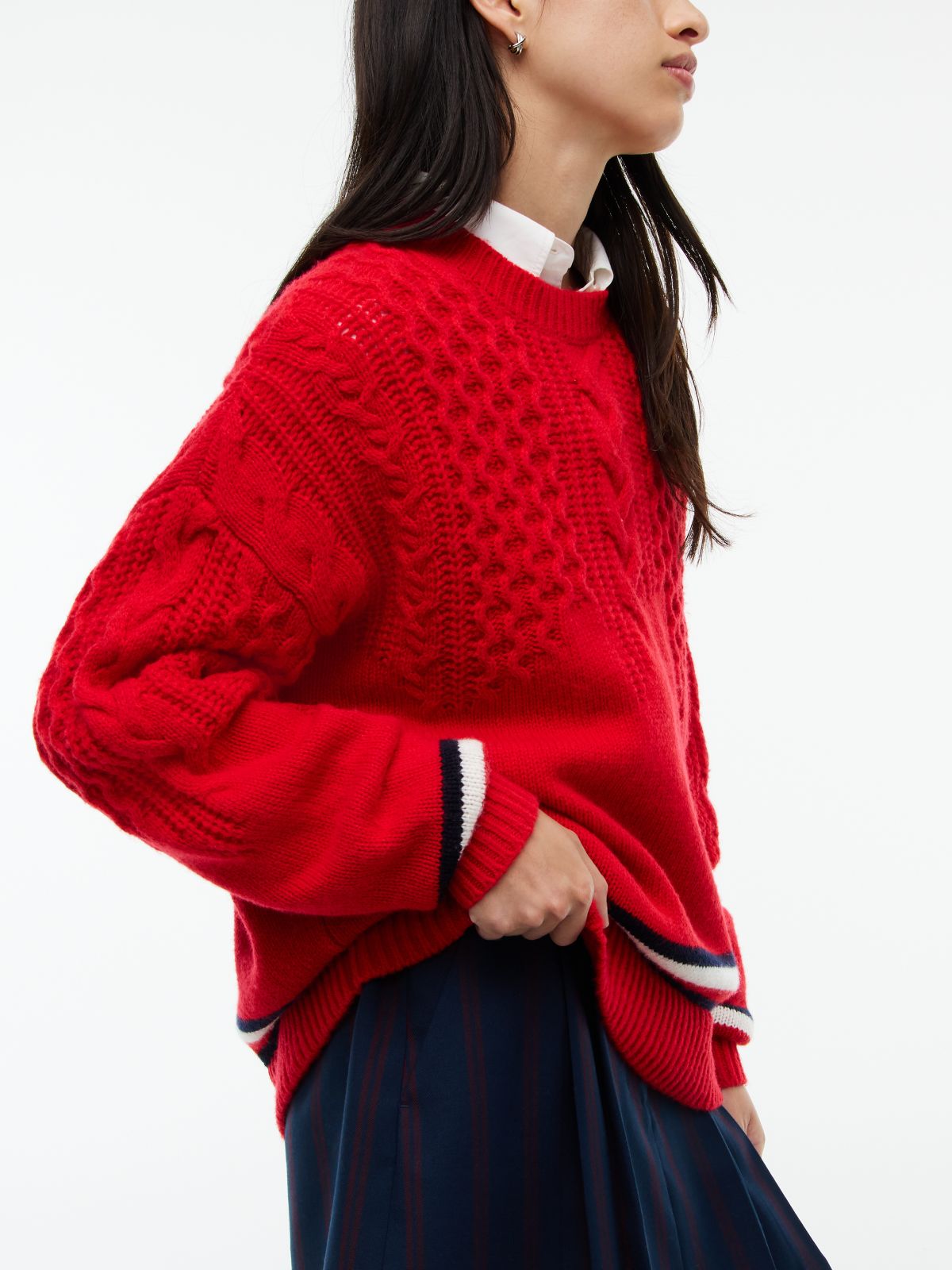 Tommy Jeans Oversized Wool Sweater — Lavish Red