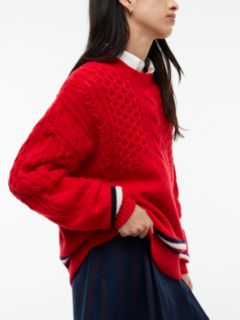 Tommy Jeans Oversized Wool Sweater — Lavish Red 3