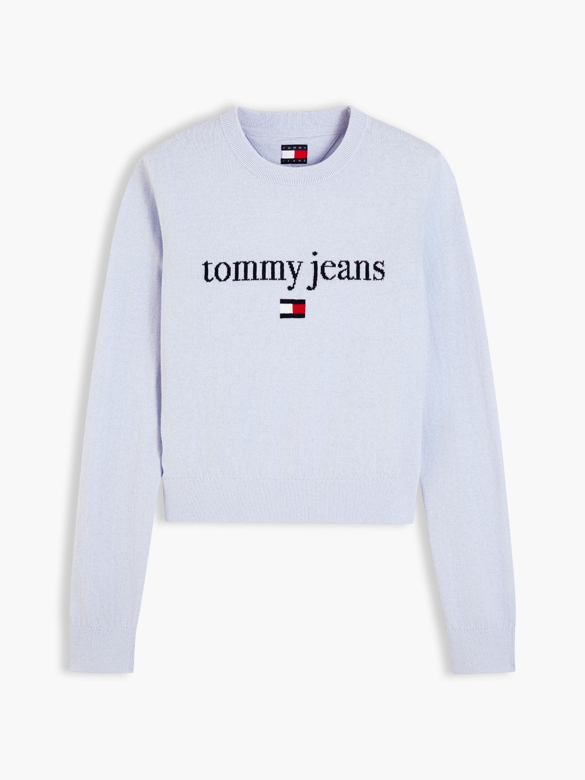 Tommy Jeans Intarsia Logo Sweater — Sheer Blue