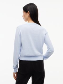 Tommy Jeans Intarsia Logo Sweater — Sheer Blue 4