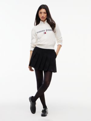 Женский свитер Tommy Jeans Intarsia Logo, цвет: Молочный белый — фото 2