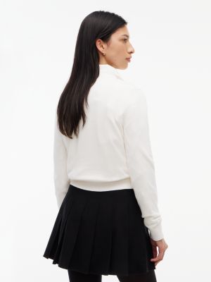 Женский свитер Tommy Jeans Intarsia Logo, цвет: Молочный белый — фото 4