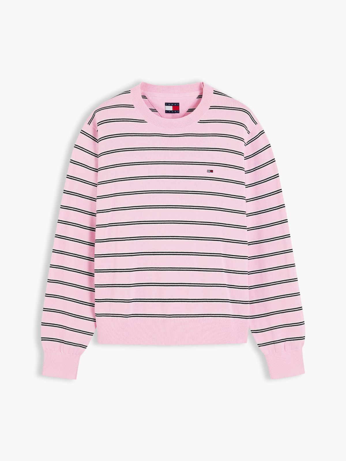 Tommy Jeans Boxy Fit Crewneck Sweater — Pink Sugar