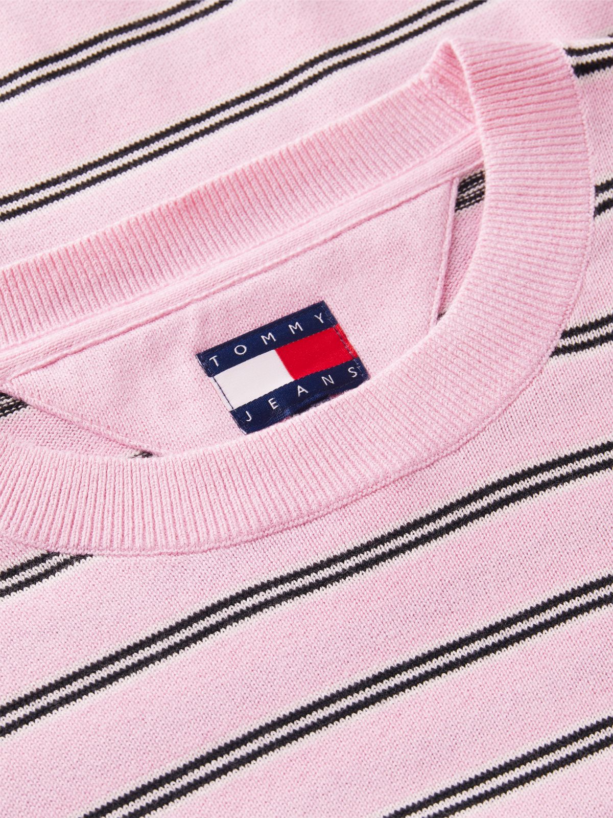 Tommy Jeans Boxy Fit Crewneck Sweater — Pink Sugar