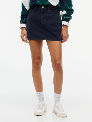 Tommy Jeans Corduroy Mini Skirt, Dark Blue