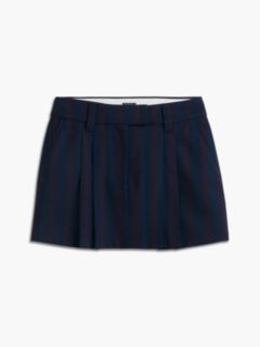 Tommy Jeans Striped Pleated Mini Skirt — Navy Stripe 5