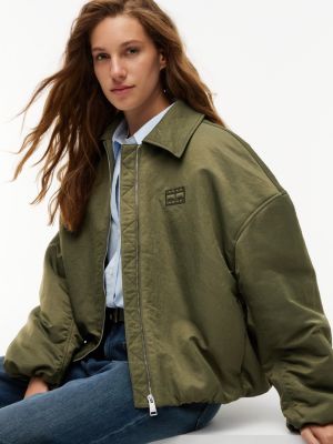 Женские куртки Tommy Hilfiger Tommy Jeans Teddy Collar Aviator Jacket — фото 3