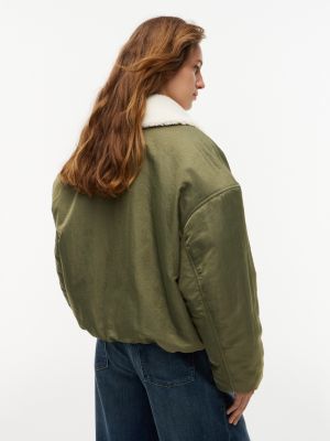 Женские куртки Tommy Hilfiger Tommy Jeans Teddy Collar Aviator Jacket — фото 4