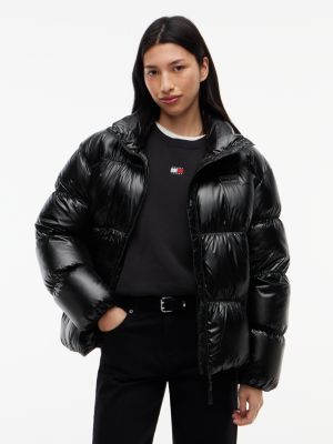 Tommy Jeans Shiny Down Puffer Jacket, Black