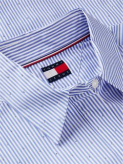 Tommy Jeans Rhinestone Poplin Shirt — Bling Blue Stripe 6
