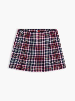 Женские юбки Tommy Hilfiger Tommy Jeans Pleated Twill Mini, цвет: Красный клетчатый — фото 5