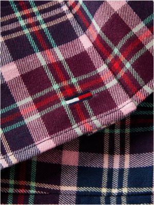 Женские юбки Tommy Hilfiger Tommy Jeans Pleated Twill Mini, цвет: Красный клетчатый — фото 6