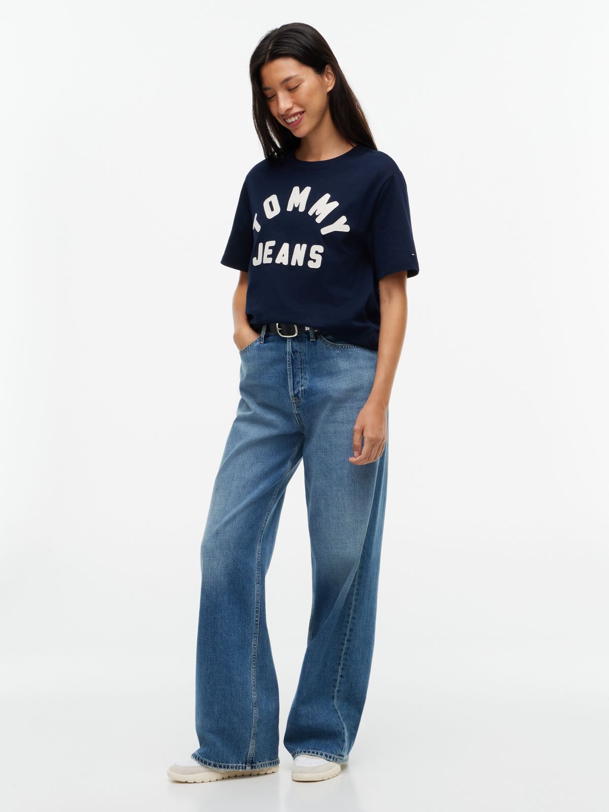 Tommy Jeans Stitched Arch Logo T-Shirt — Dark Blue