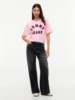Tommy Jeans Stitched Arch Logo T-Shirt — Pink Sugar 2
