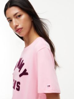 Tommy Jeans Stitched Arch Logo T-Shirt — Pink Sugar 3