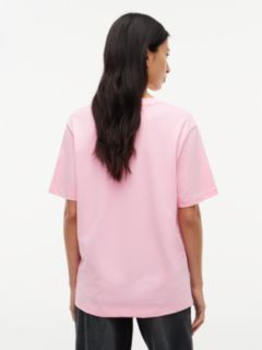 Tommy Jeans Stitched Arch Logo T-Shirt — Pink Sugar 4