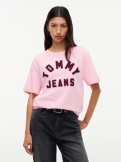 Tommy Jeans Stitched Arch Logo T-Shirt — Pink Sugar 1