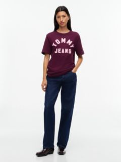 Tommy Jeans Stitched Arch Logo T-Shirt — Calypso Berry 2