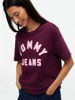 Tommy Jeans Stitched Arch Logo T-Shirt — Calypso Berry 3