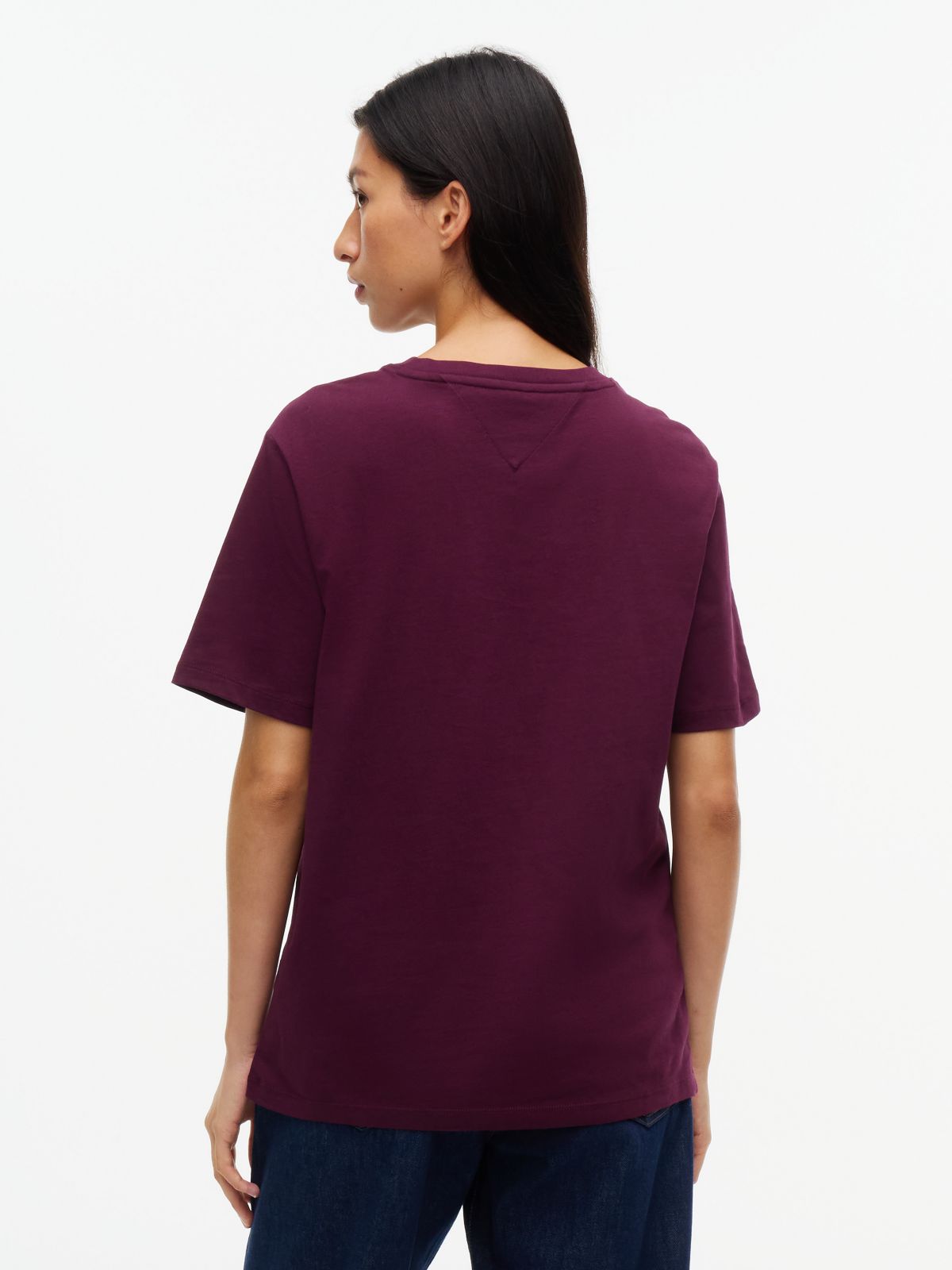 Tommy Jeans Stitched Arch Logo T-Shirt — Calypso Berry