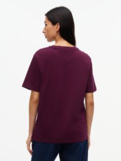 Tommy Jeans Stitched Arch Logo T-Shirt — Calypso Berry 4