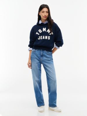 Женское худи Tommy Jeans Stitched Logo, цвет: Тёмно-синий — фото 2