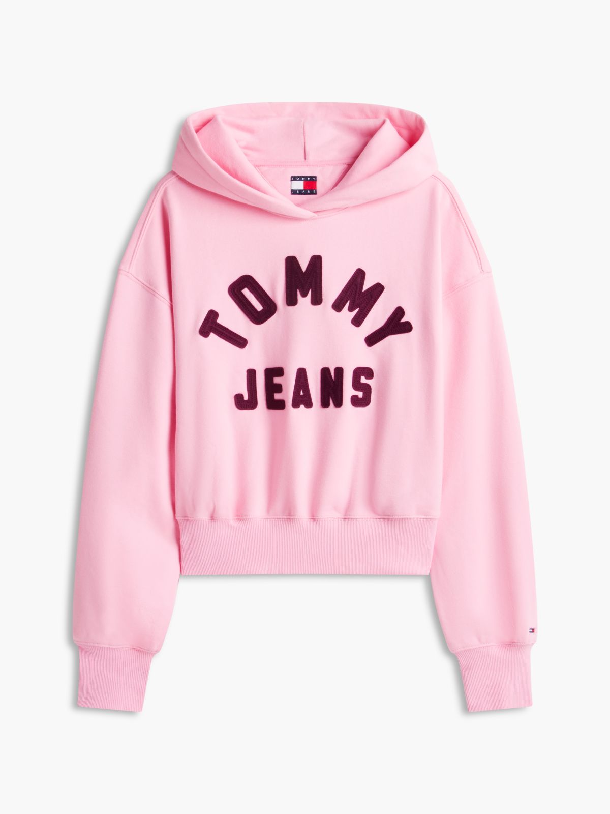 Tommy Jeans Distressed Logo Hoodie — Pink Sugar