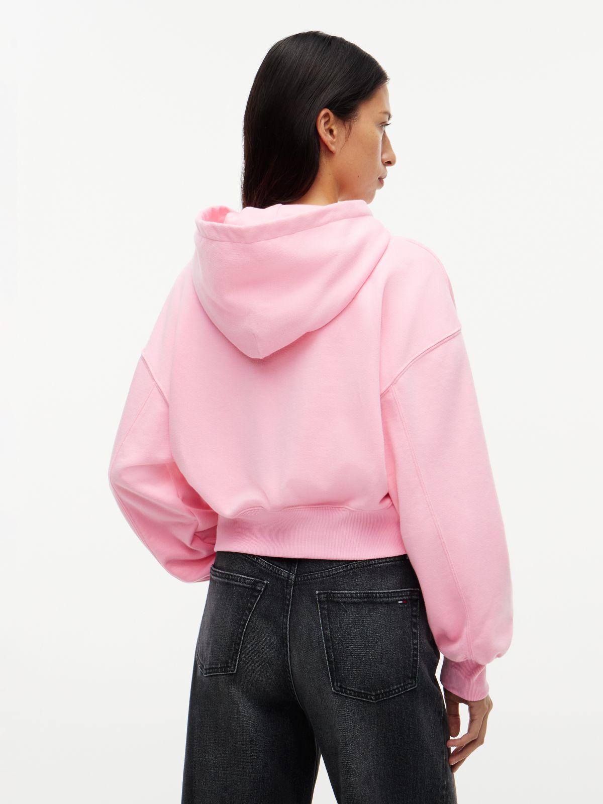 Tommy Jeans Distressed Logo Hoodie — Pink Sugar