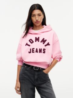 Tommy Jeans Distressed Logo Hoodie — Pink Sugar 1