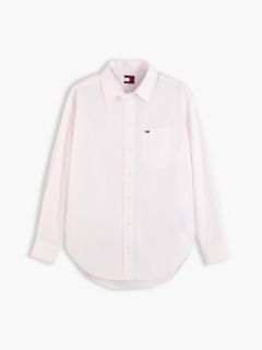 Tommy Jeans Relaxed Fit Poplin Shirt — Pink Stripe 5