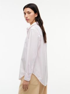 Tommy Jeans Relaxed Fit Poplin Shirt — Pink Stripe 4
