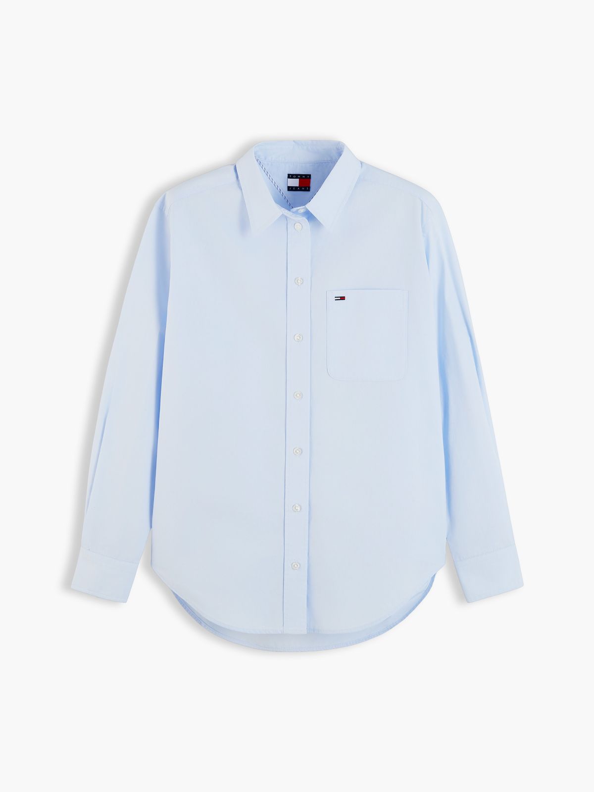 Tommy Jeans Relaxed Fit Poplin Shirt — Sheer Blue