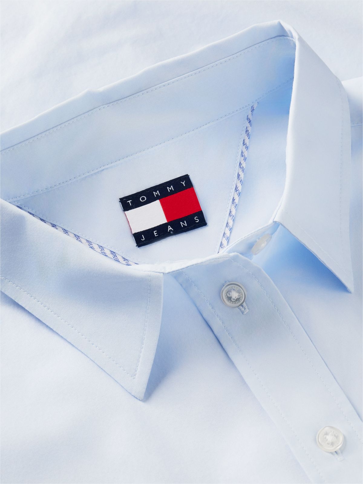 Tommy Jeans Relaxed Fit Poplin Shirt — Sheer Blue