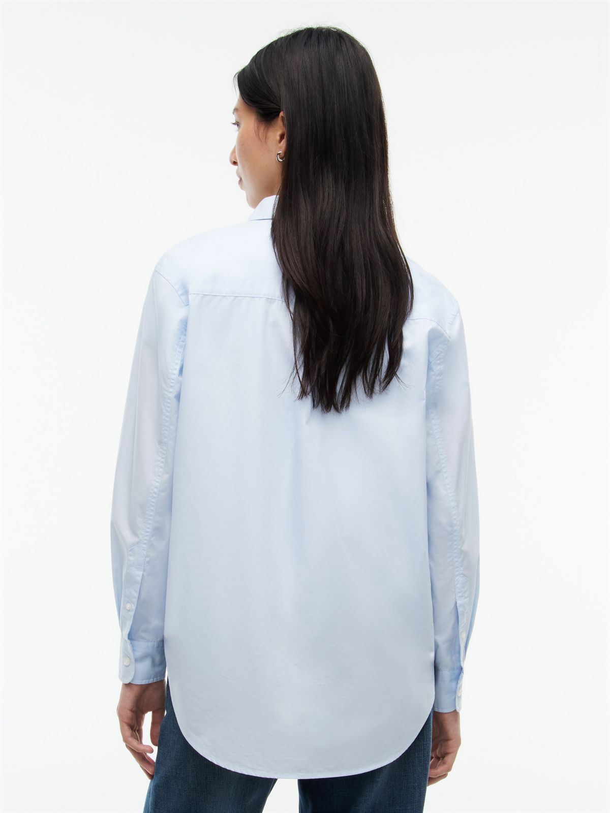 Tommy Jeans Relaxed Fit Poplin Shirt — Sheer Blue