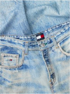 Tommy Jeans Distressed Wide Leg Jean — Denim Medium 7