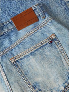 Tommy Jeans Distressed Wide Leg Jean — Denim Medium 8